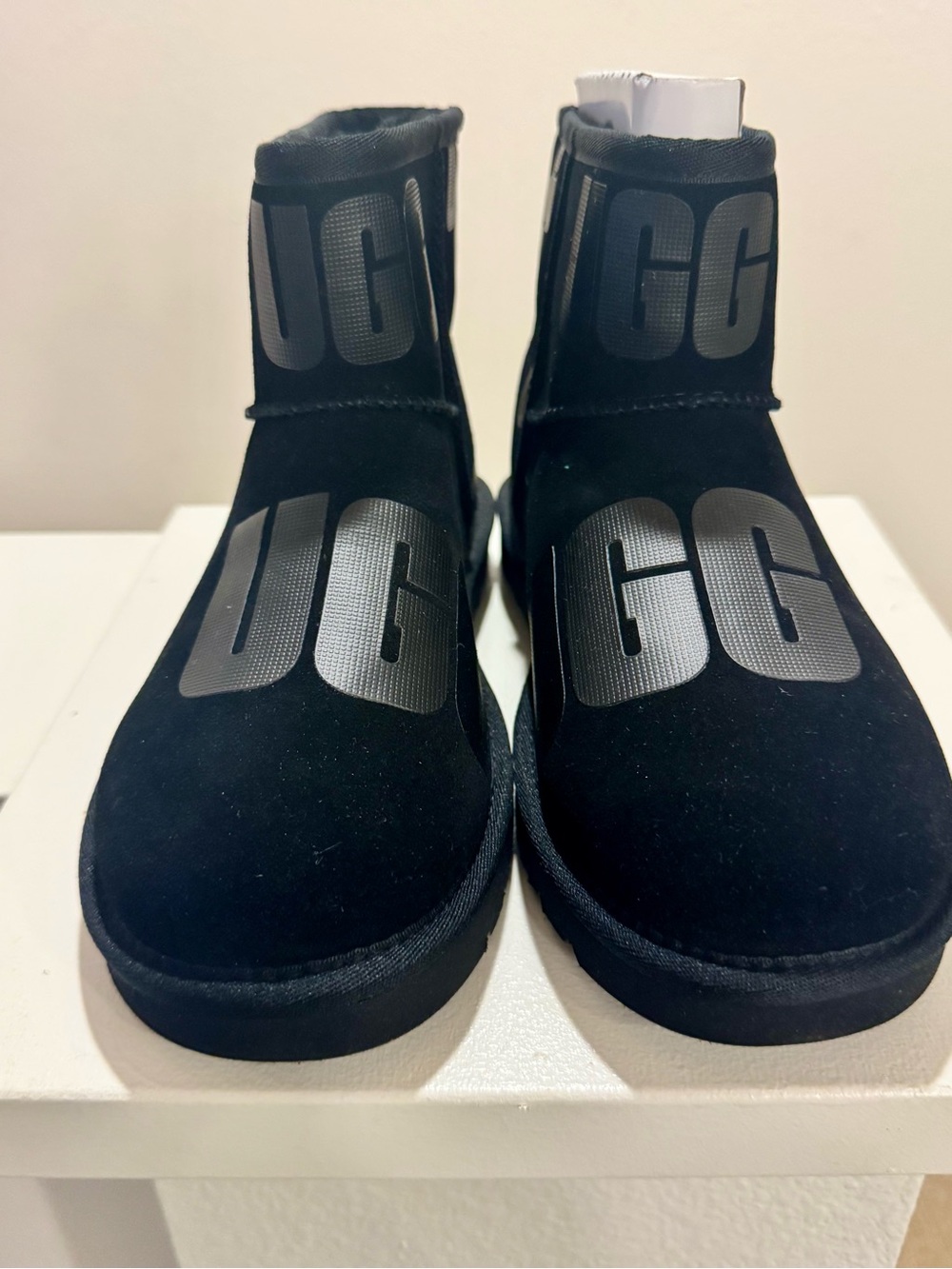 UGG Classic Mini Logo Boots Black Size 8 – Brand New